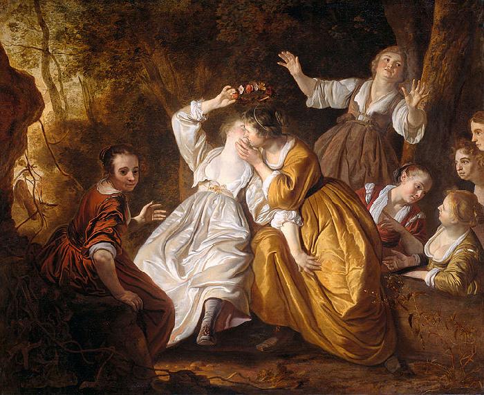 Jacob van Loo Amarillis crowning Mirtillo oil painting picture